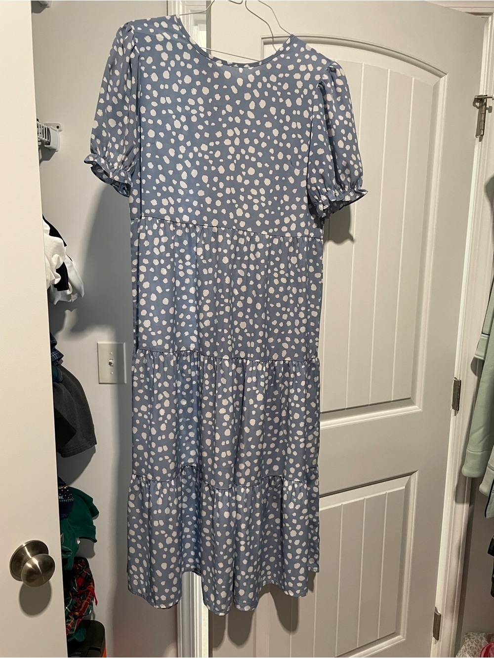 Prettygarden Midi Puff Sleeve Dress